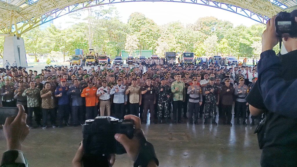 Senkom Mitra Polri Kabupaten Bandung Ikuti Apel Gelar Pasukan Operasi Ketupat Lodaya 2026 di Polresta Bandung