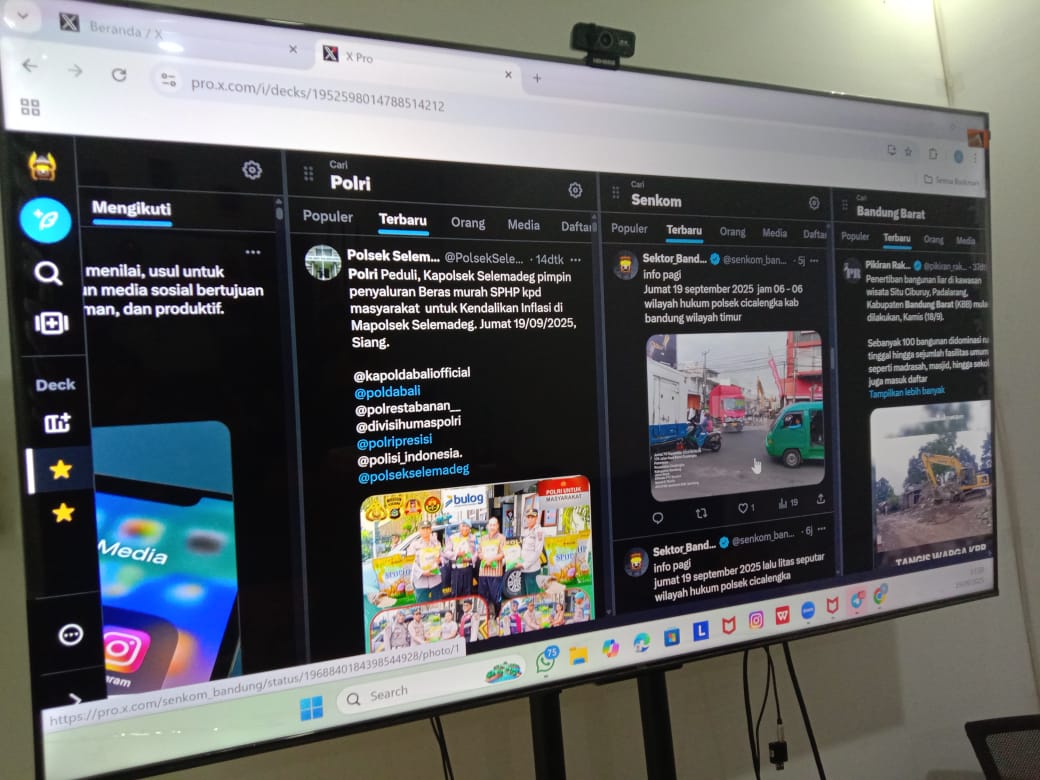 Senkom Jabar Resmikan Monitoring Center, Dirintelkam Polda Jabar Lakukan Gunting Pita