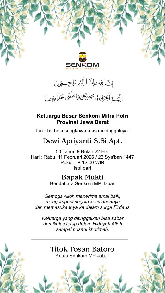 Berita Duka Cita Atas Meninggalnya Almarhumah Dewi Apriyanti
